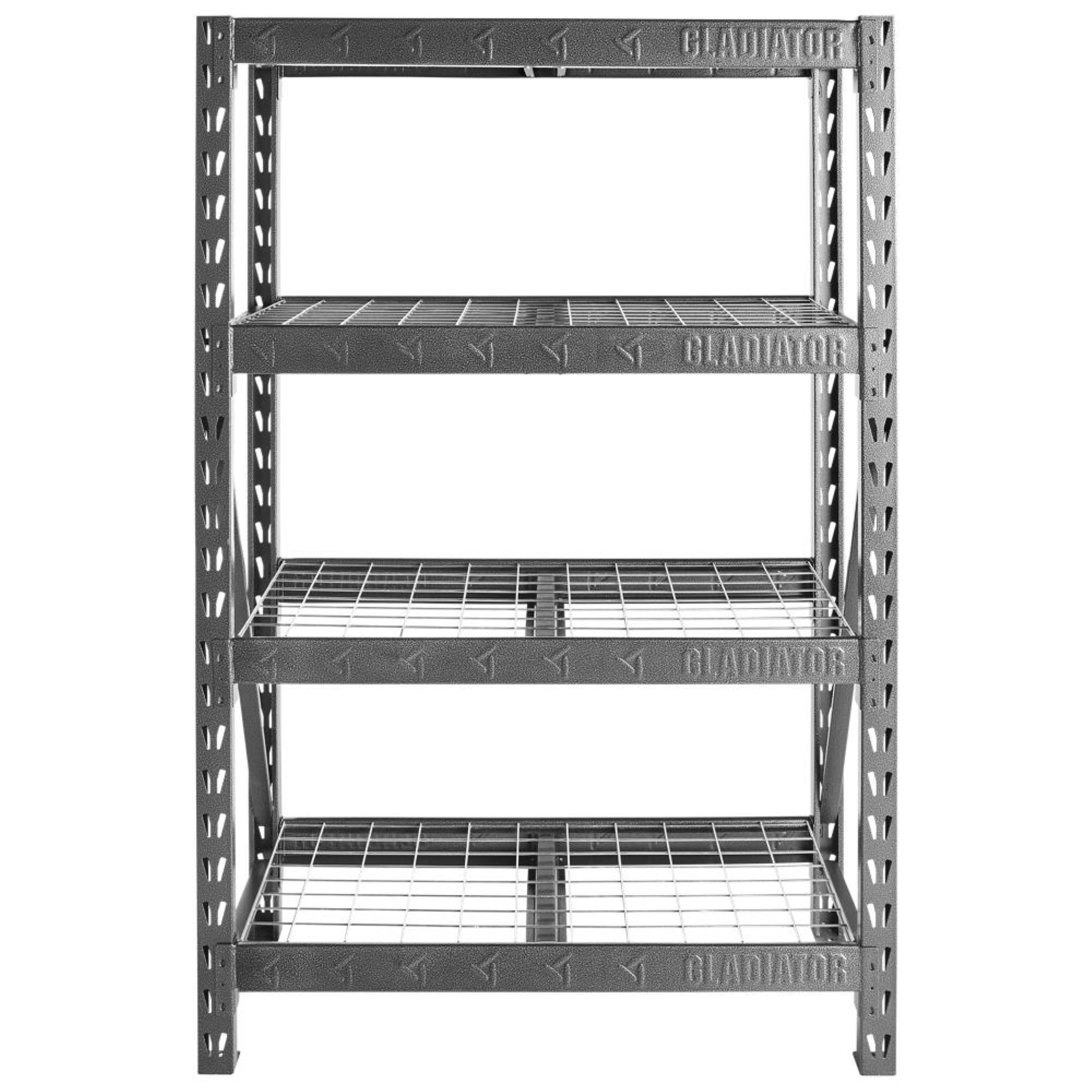 Gladiator, 48in. Heavy Duty Rack, Width 48 in, Depth 18 in, Material Steel, Model# GARS484TEG